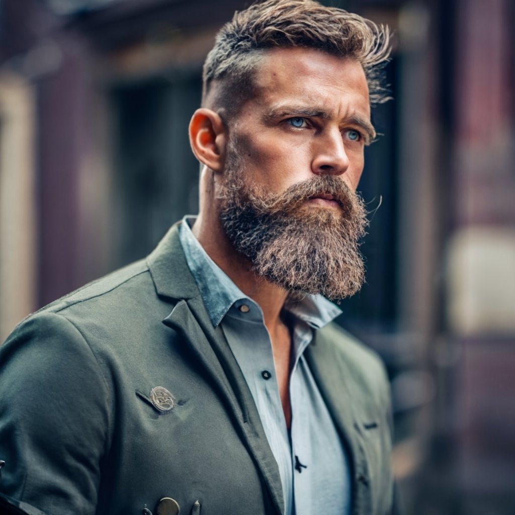 beard skinfade trendy men hairstyle 2023