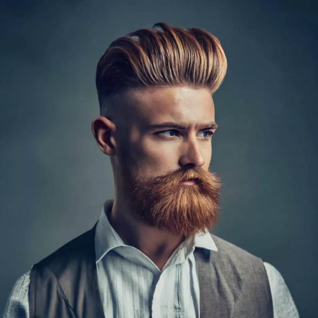 full beard men hairstyle 2023 aw