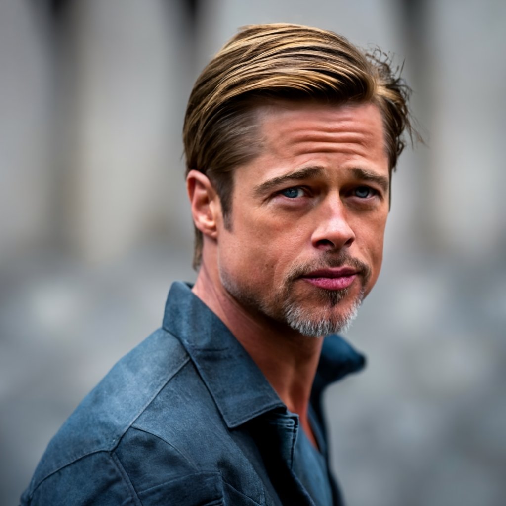 Brad Pitt, Classic medium haircut a