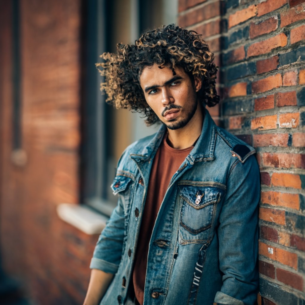 man curly hairstyle