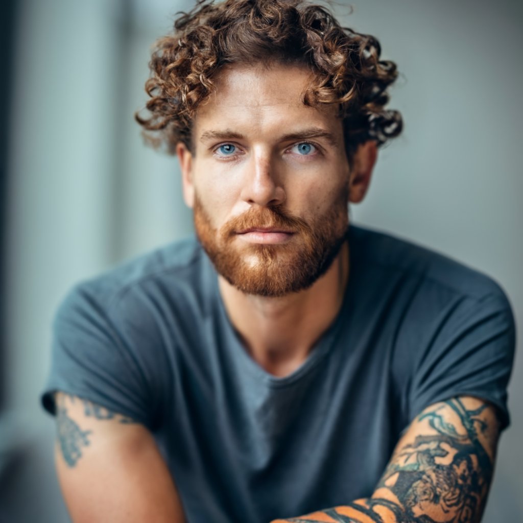 men curly hairstyle 2023