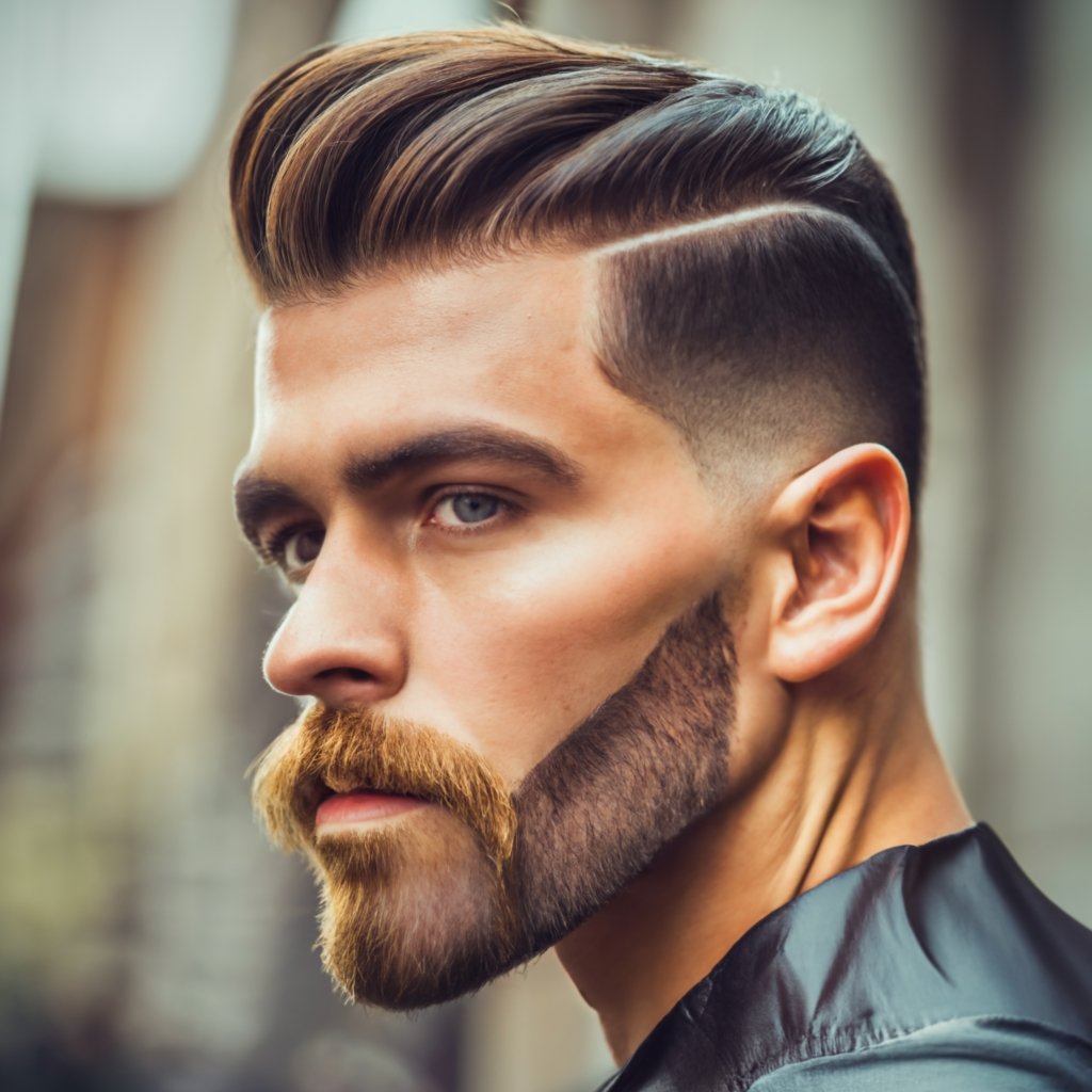 taper fade haircut skin fade haircut 2023 beard pompadour