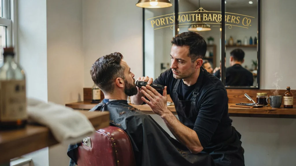 Professional beard grooming at Silky Smooth Barbers in Southsea